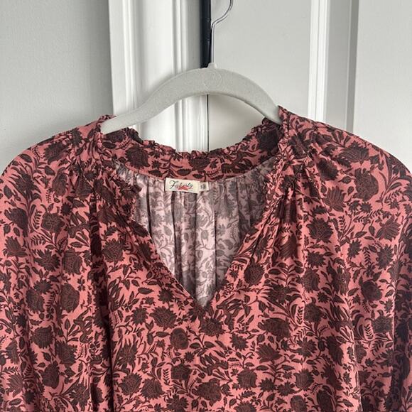 Faherty Portia Blouse 100% Viscose Small Montserrat Floral - Picture 4 of 10
